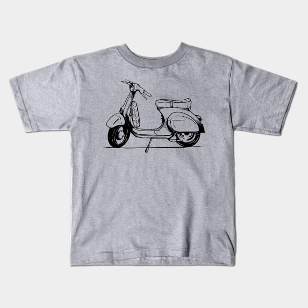 Old Motorcycle Kids T-Shirt by Socity Shop